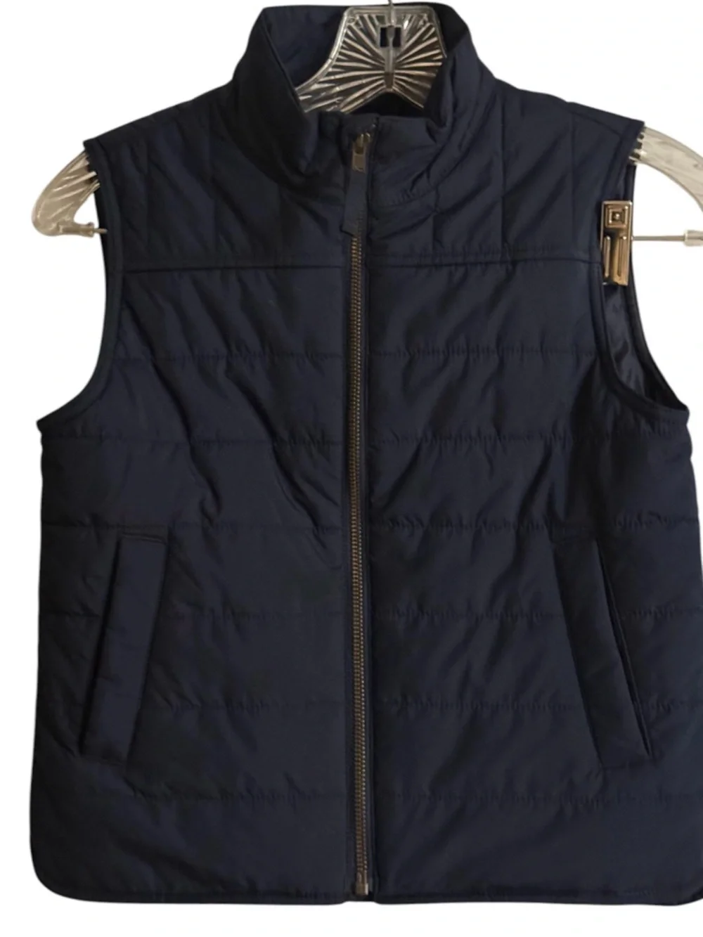 Crewcuts Navy Quilted Walker Zip Up Vest sz6-7 Kids Pockets